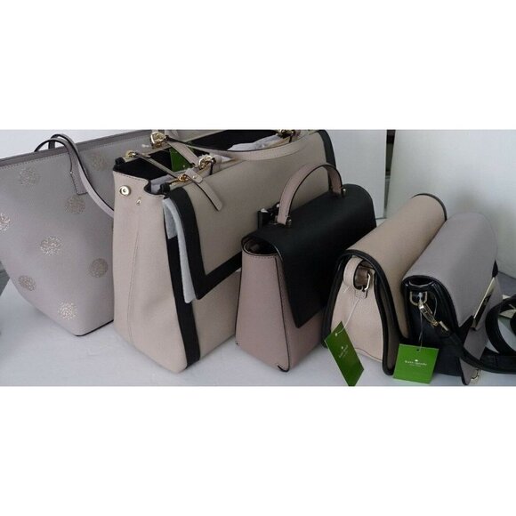 Kate Spade Carmel Crt Small Kaela Nouveaux/Black Leather & Suede Cross-body Bag - Picture 11 of 11